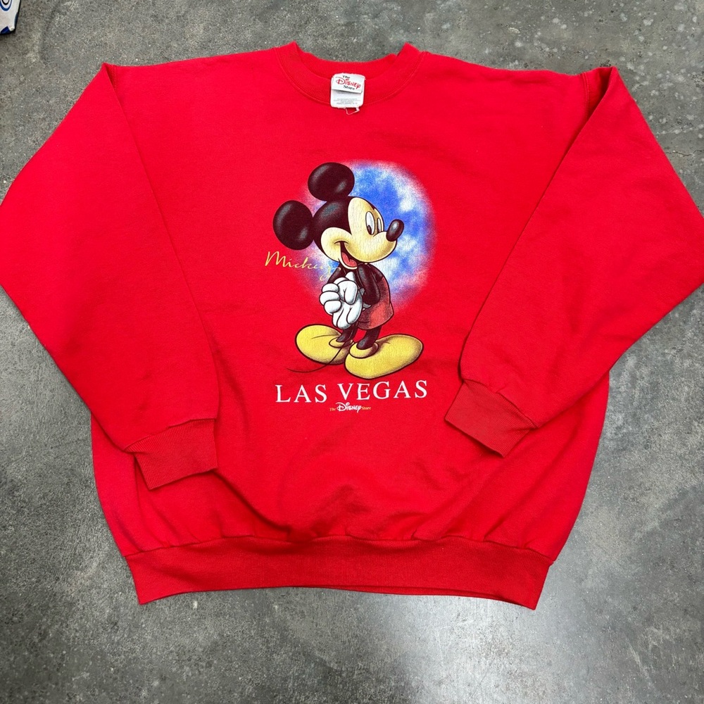 Disney store Vintage Mickey Mouse Las Vegas Sweatshirt Size Large